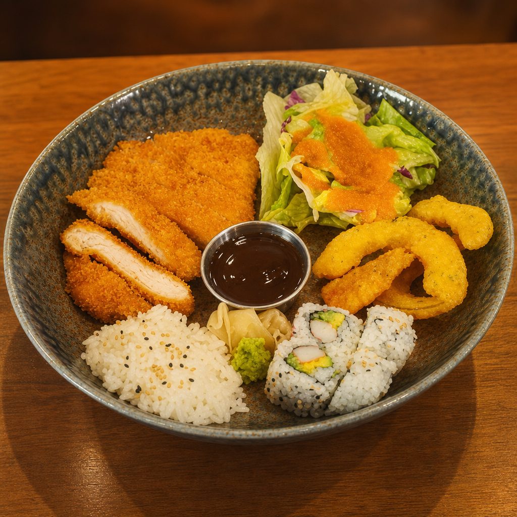 (L) Pork Katsu Bento.