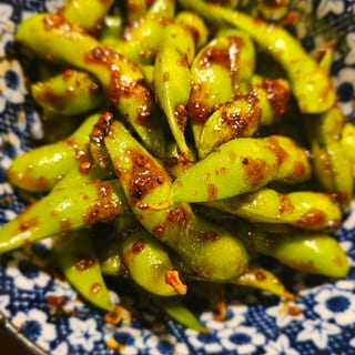Spicy Garlic Edamame
